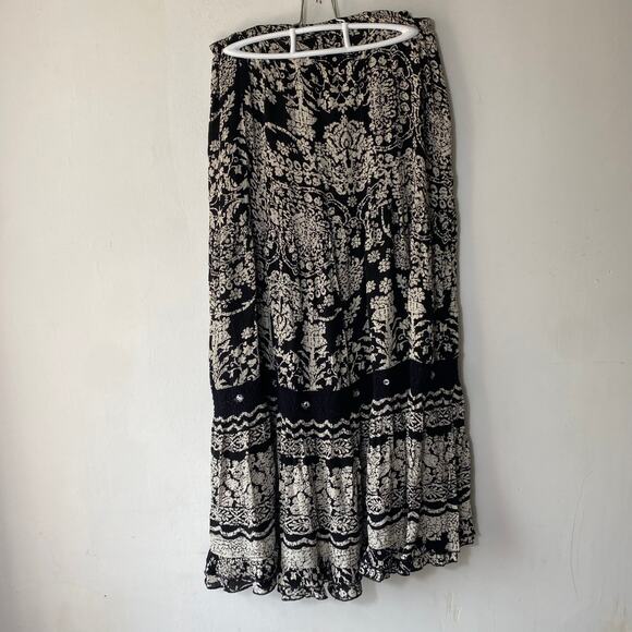 Forbidden Angels Boho Beaded Crochet Maxi Skirt‎ S Festival Y2K 90s Hippie Read - Picture 5 of 6